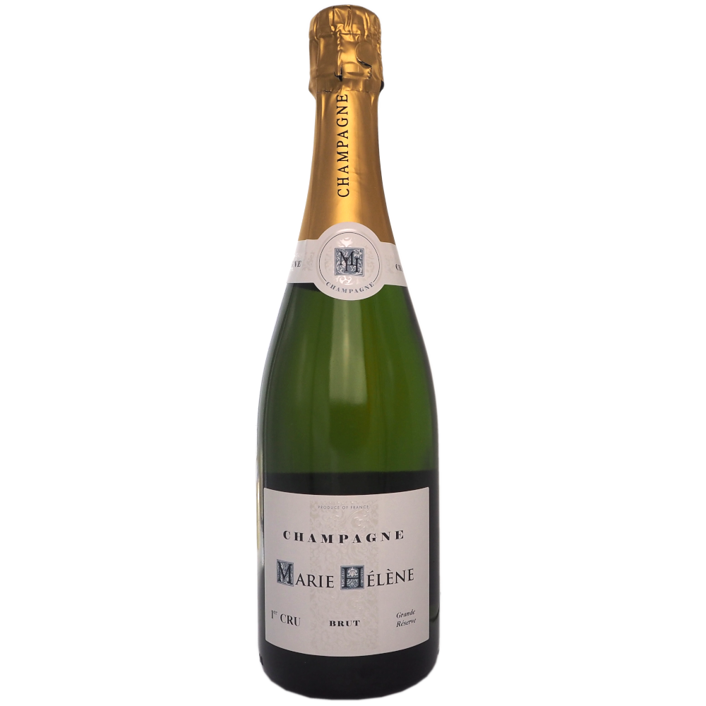 Champagne-frankrig-chardonnay-pinot-noir-pinot-meunier-marie-helene-brut-premier-cru-grande-reserve-12,5%-75cl-vinogvelsmag Champagne Marie Helene Brut Premier Cru - Billede 1
