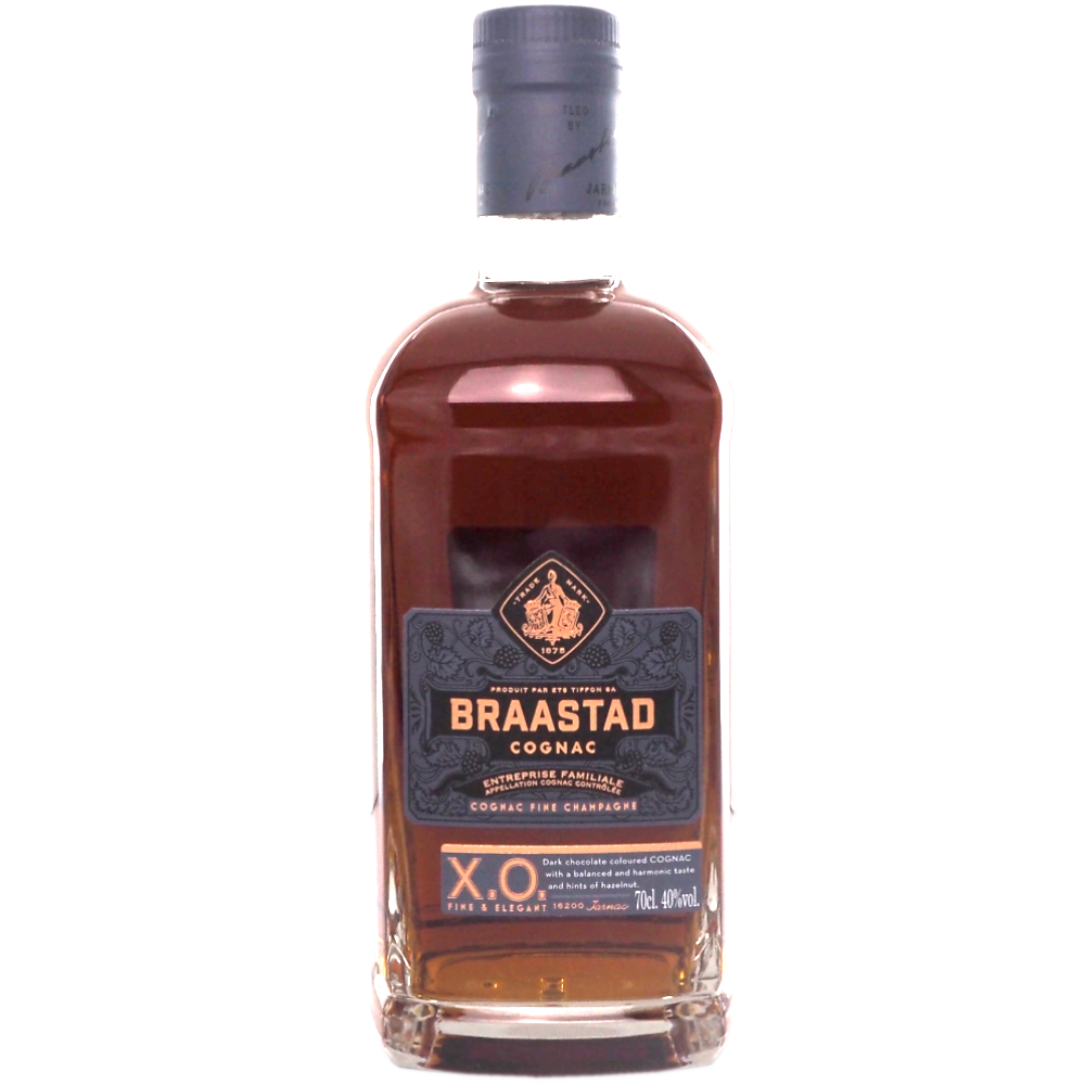 Cognac-frankrig-cognac-fine-champagne-braastad-xo-fine-and-elegant-70cl-40%-vinogvelsmag Braastad X.O - Billede 1
