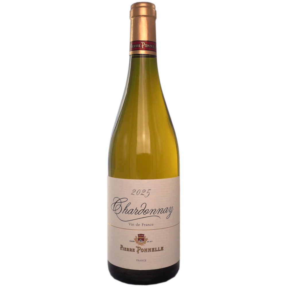 Hvidvin-frankrig-languedoc-roussillon-vins-de-france-chardonnay-2025-pierre-ponnelle-12,5%-75cl-vinogvelsmag Pierre Ponnelle VDF Chardonnay Blanc 2025 - Billede 1