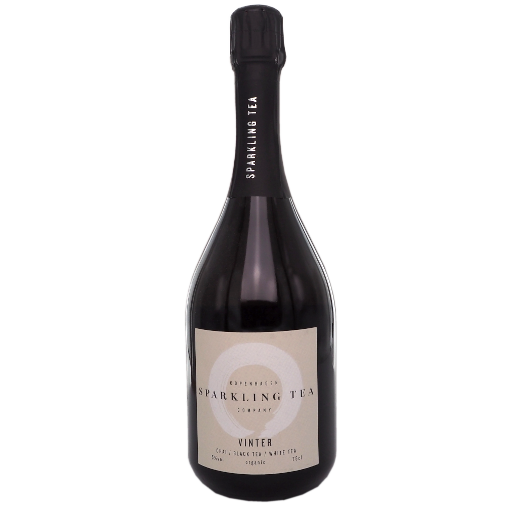 Mousserende-danmark-sparkling-tea-vinter-chai-black-tea-white-tea-organic-copenhagen-company-5%-75cl-vinogvelsmag Sparkling Tea - Øko 5% alk. VINTER - Billede 1
