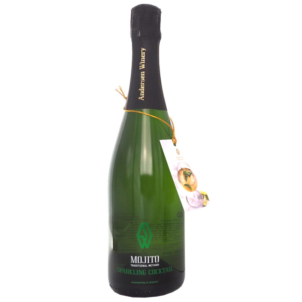 Mousserendevin-danmark-mols-bjerge-mojito-sparkling-cocktail-andersen-winery-10,5%-75cl-vinogvelsmag Andersen Winery Mojito - Billede 1