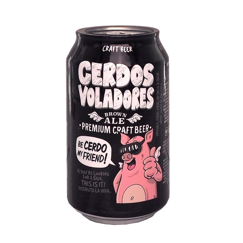 ØL-craft-beer-spanien-cerdos-volacores-brown-ale-barcelona-beer-company-5,5%-33cl-vinogvelsmag BBC Cerdos Voladores Brown Ale - Billede 1