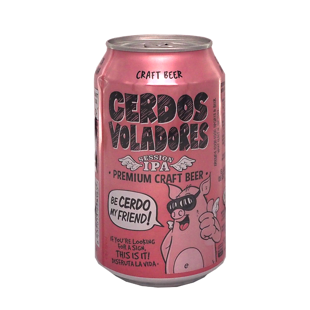 ØL-craft-beer-spanien-cerdos-volacores-session-ipa-barcelona-beer-company-4,5%-33cl-vinogvelsmag BBC Cerdos Voladores Session IPA - Billede 1