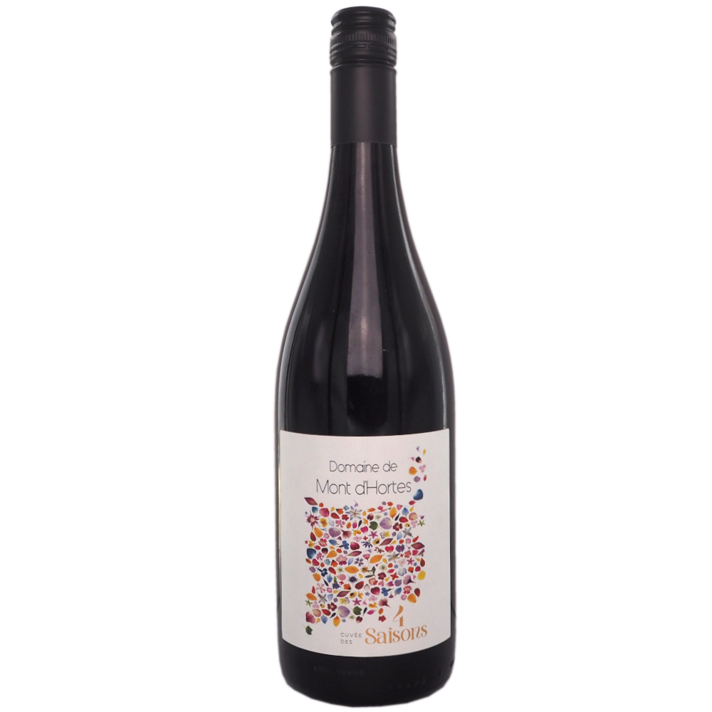 Rødvin-frankrig-languedoc-roussillon-saint-thibéry-grenache-merlot-syrah-cuvee-des-4-saisons-rouge-domaine-de-mont-d'hortes-13,5%-75cl-vinogvelsmag Mont d'Hortes 4 Saison Rouge 2025 - Billede 1