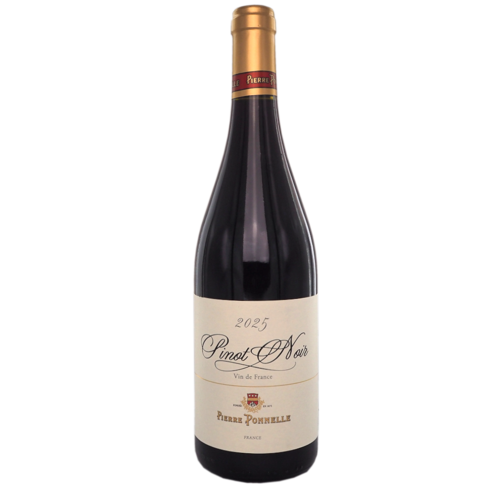 Roedvin-frankrig-languedoc-roussillon-vins-de-france-pinot-noir-2025-pierre-ponnelle-12,5%-75cl-vinogvelsmag Pierre Ponnelle VDF Pinot Noir Rouge 2025 - Billede 1