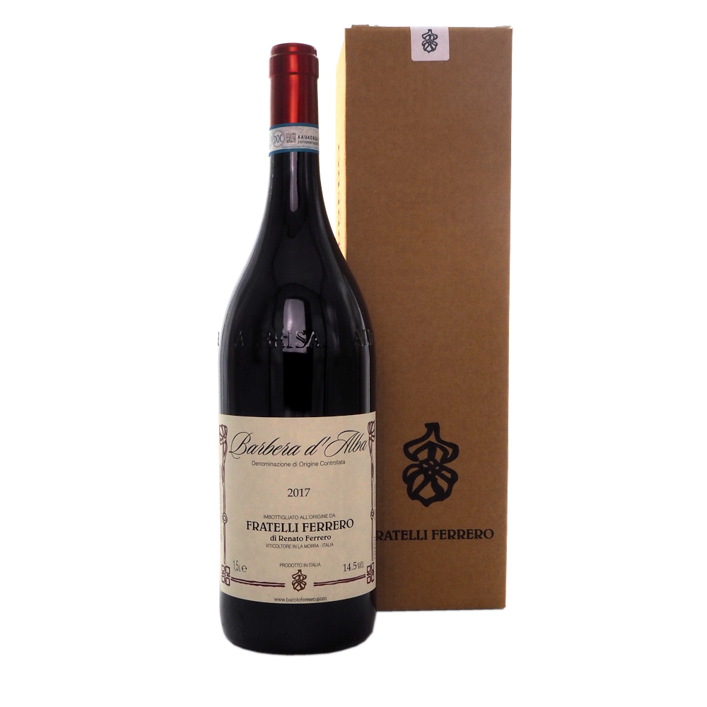 Roedvin-italien-piemonte-alba-barbera-d'alba-2017-magnum-fratelli-ferrero-14,5%-150cl-vinogvelsmag Ferrero Barbera D´Alba DOC, Magnum - Billede 1
