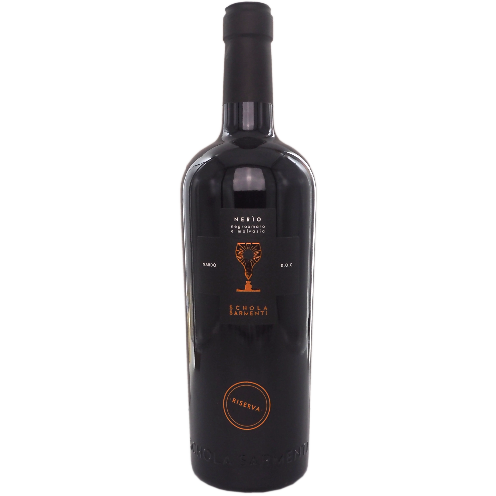 Roedvin-italien-puglia-nardo-DOC-negroamaro-malvasia-nerio-riserva-2021-schola-sarmenti-75cl-14%-vinogvelsmag Schola Sarmenti Nerio DOC Riserva 2021 - Billede 1