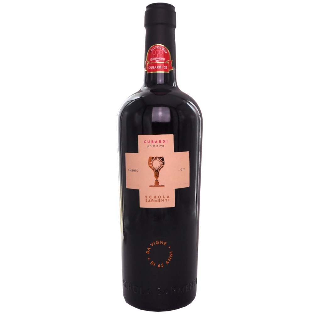 Roedvin-italien-puglia-salento-primitivo-cubardi-2023-15cl-schola-sarmenti-vinogelsmag Schola Sarmenti Cubardi primitivo 2023 - Billede 1