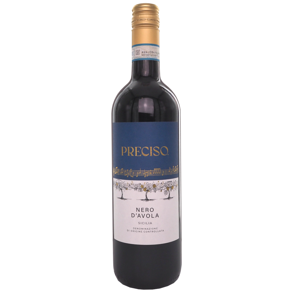 Roedvin-italien-sicilien-nero-dävola-2025-preciso-the-wine-people-75cl-13%-vinogvelsmag Preciso Nero D'Avola Sicilia DOC 2025 - Billede 1