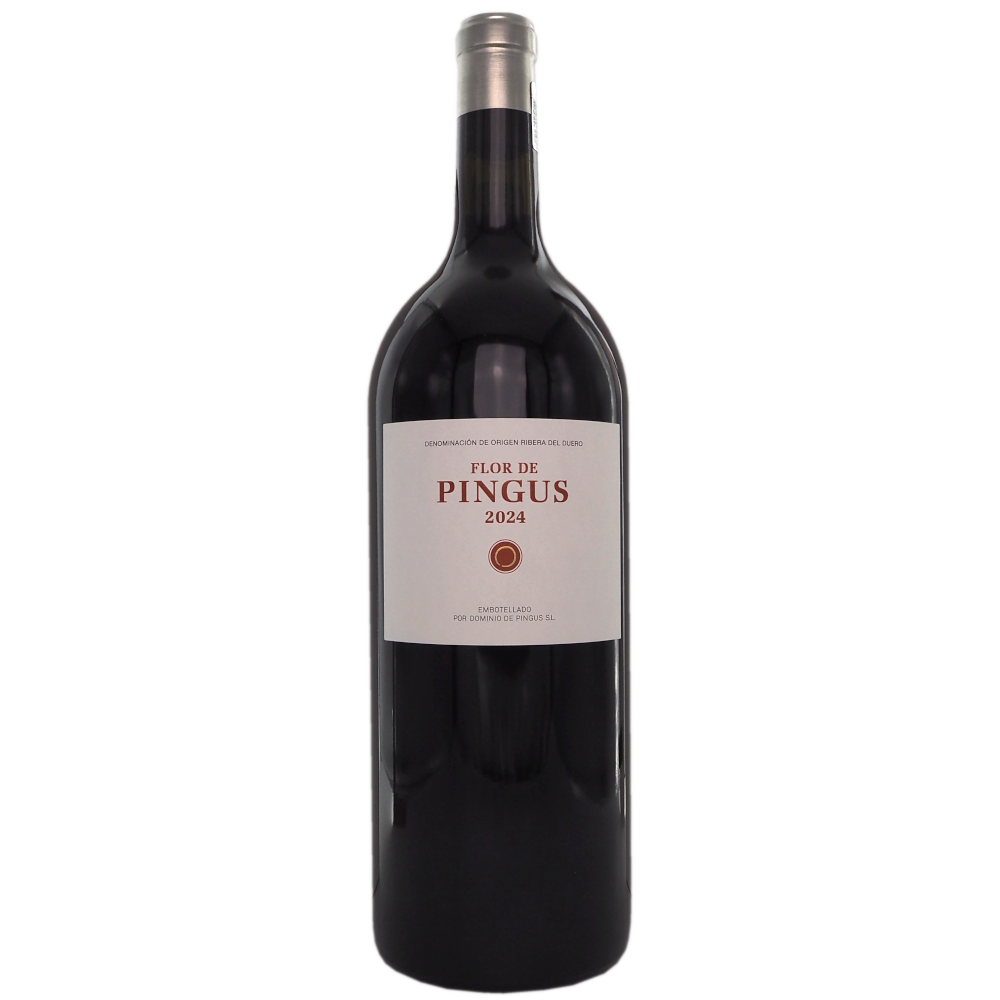 Roedvin-spanien-castilla-y-leon-ribera-del-duero-tempranillo-flor-de-pingus-2024-dominio-de-pingus-magnum-14-150cl-vinogvelsmag Flor de Pingus 2024 Peter Sisseck Magnum - Billede 1