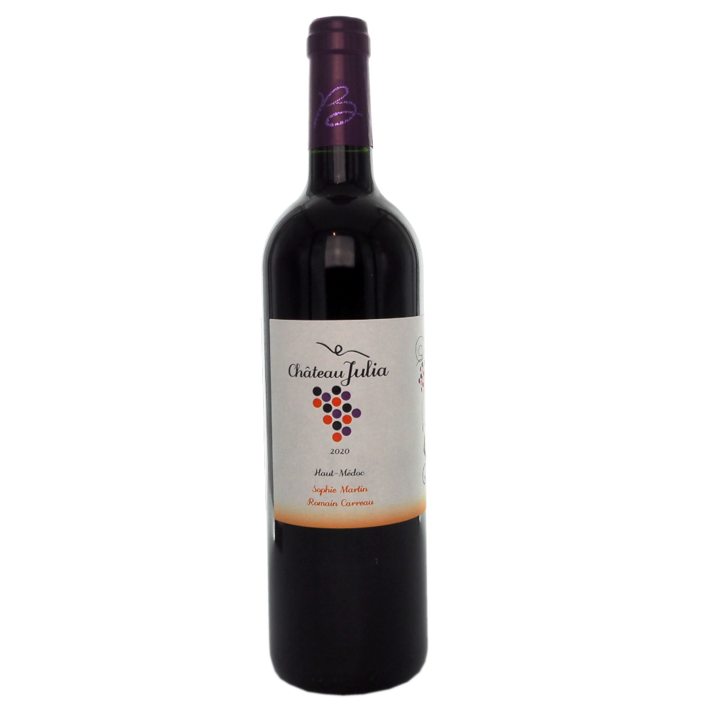 Roedvinfrankrig-bordeaux-haut-medoc-cabernet-sauvignon-merlot-petit-verdot-chateau-julia-2020-75cl-vinogvelsmag Chateau Julia Haut-Medoc 2020 - Billede 1
