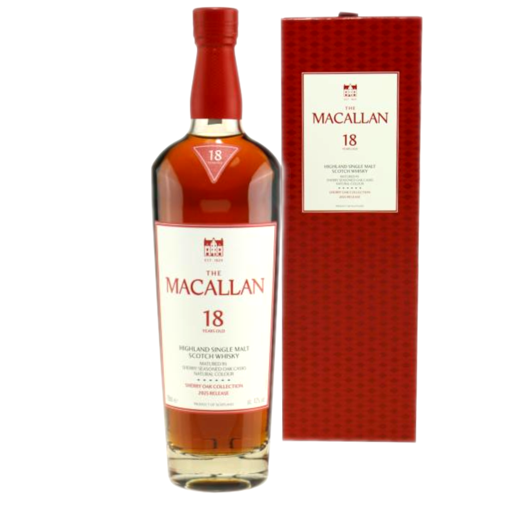 Whiskey-macallan-18-years-sherry-cask-2025-release-43%-70cl-vinogvelsmag Macallan 18 Years Sherry Oak Cask 2025 Release - Billede 1