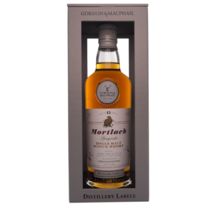 Mortlach Distillery labels 15 years.