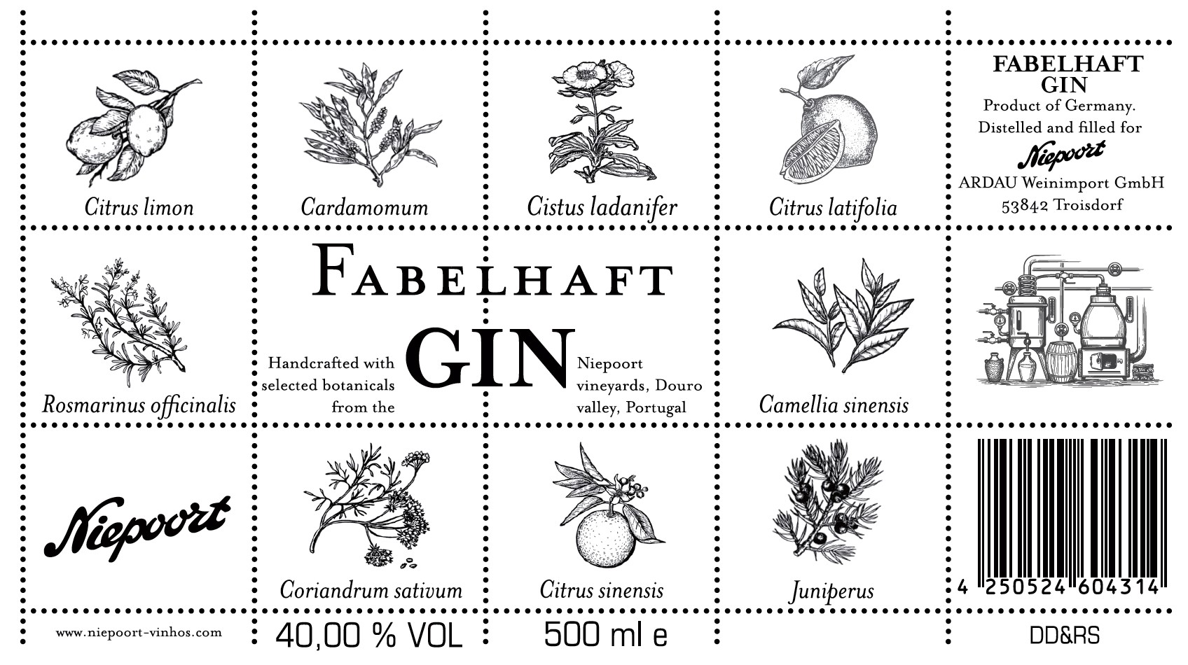Fabelhaft Gin Niepoort 0,5 l » 2010 Vin & Velsmag